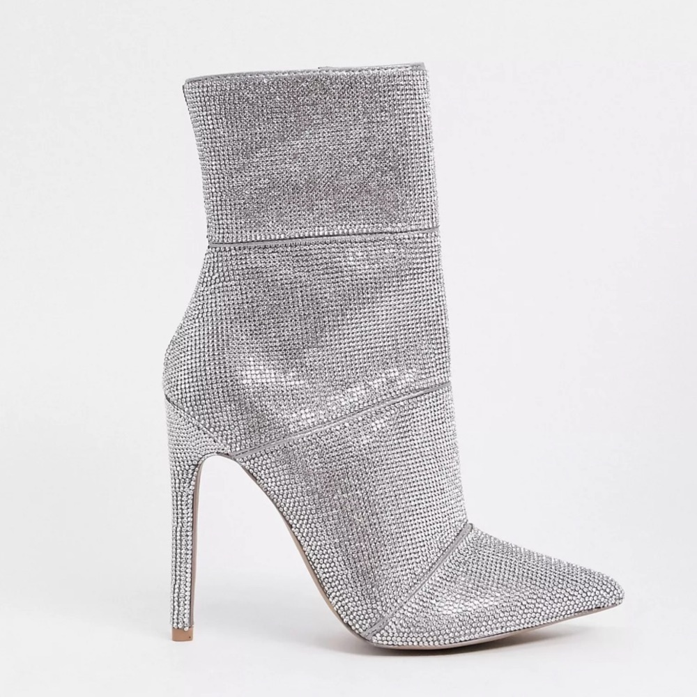 Winona Stiletto Rhinestone Ankle Boots - Picture 6 of 11